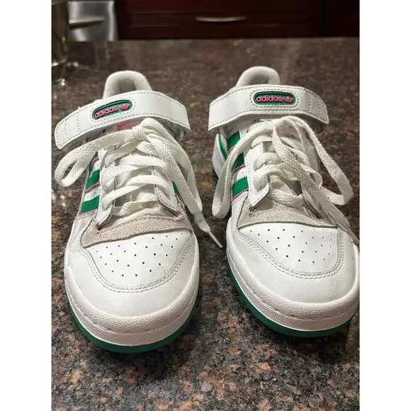 adidas Women's Forum Low Basketball "Watermelon" Green/Pink Size 8.5 - Picture 6 of 16